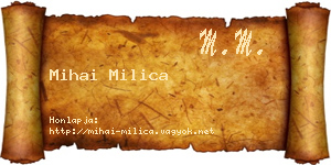Mihai Milica névjegykártya